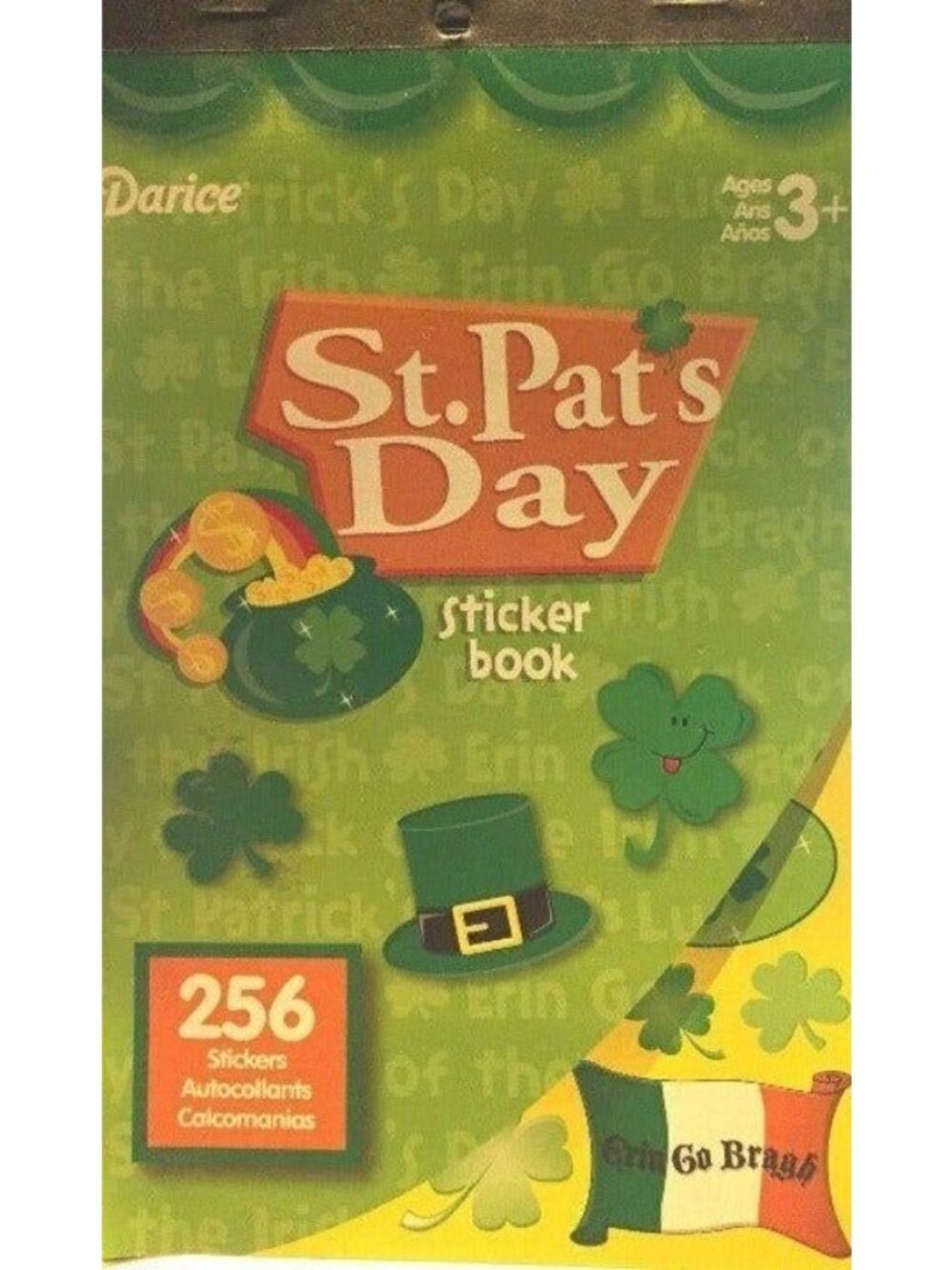 St. Pats Day Sticker Book For Ages 3+ With 256 Darice Stickers new 3+